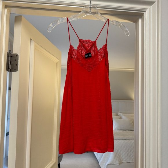 Red Satin Tank - Picture 1 of 2